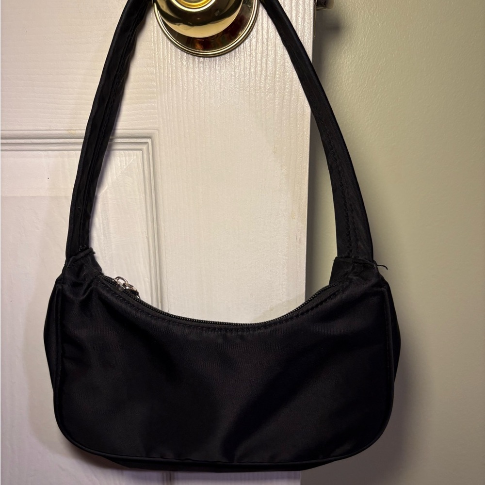 Classic Black Shoulder Bag